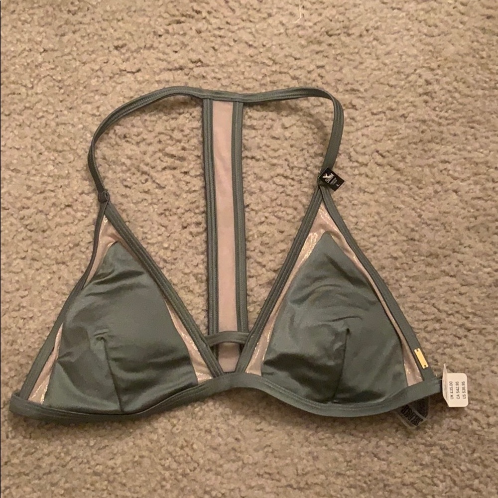 Army green bathing suit top